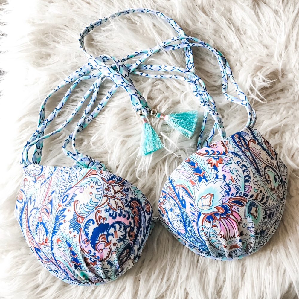 Victoria’s Secret Blue Paisley Bikini Top